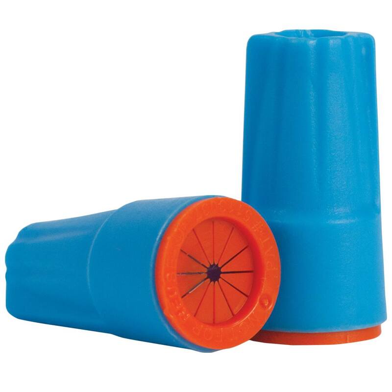 Conectores de alambre impermeables DryConn pequeños, Aqua/Naranja (100 piezas por bolsa) - 62135.