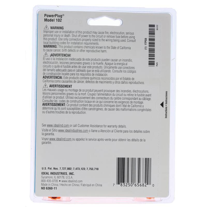 Desconexión de Luminaria PowerPlug Modelo IDEAL 102 (paquete de 25) - 30-372
