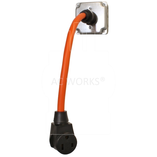 Ac Works 1.5FT L21-30P 30A 3-Phase 120/208V Locking Plug to 6-50 Welder Connector - WDL2130650-018