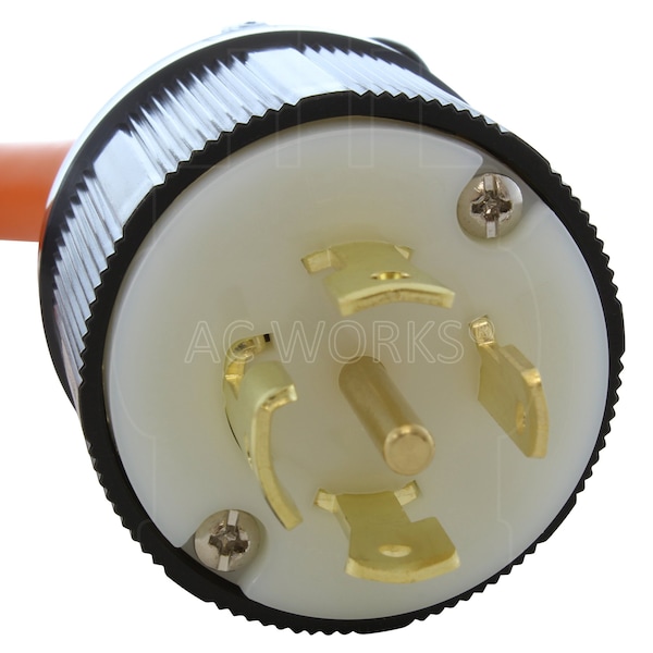 Ac Works 1.5FT L21-30P 30A 3-Phase 120/208V Locking Plug to 6-50 Welder Connector - WDL2130650-018