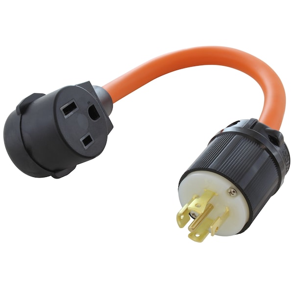 Ac Works 1.5FT L21-30P 30A 3-Phase 120/208V Locking Plug to 6-50 Welder Connector - WDL2130650-018