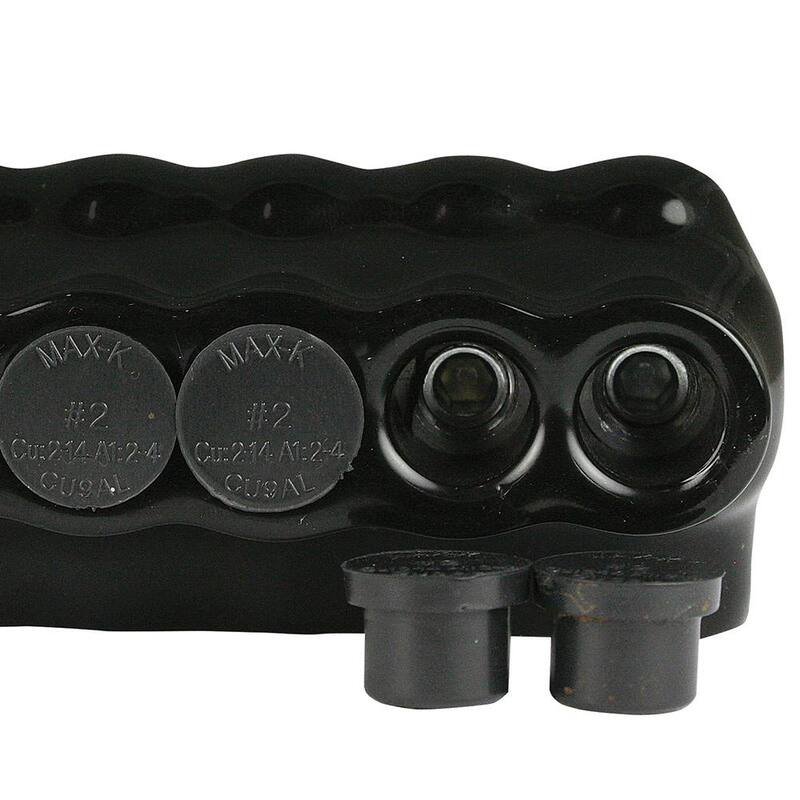 ASI 14-2 AWG 5 Conector de multi derivación de 5 puertos aislados de entrada lateral en bolsa negra - AICS2-5