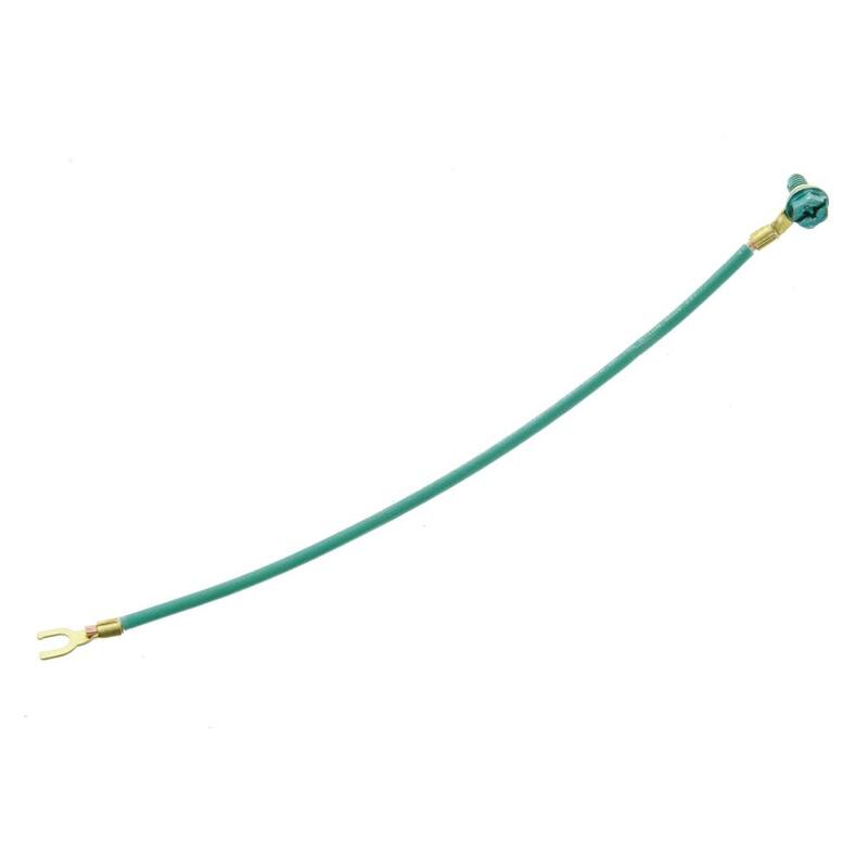 Pigtail de puesta a tierra trenzada de 12 AWG con anillo/tornillo de tierra #10, (paquete de 50) - 30-3385