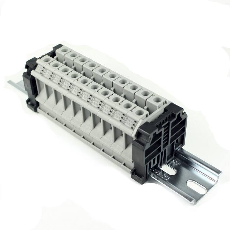 Ensamble de bloque de terminales ASI de 10 vías, 24-6 AWG, 65 amperios, 600 voltios - RAAK10N21-10