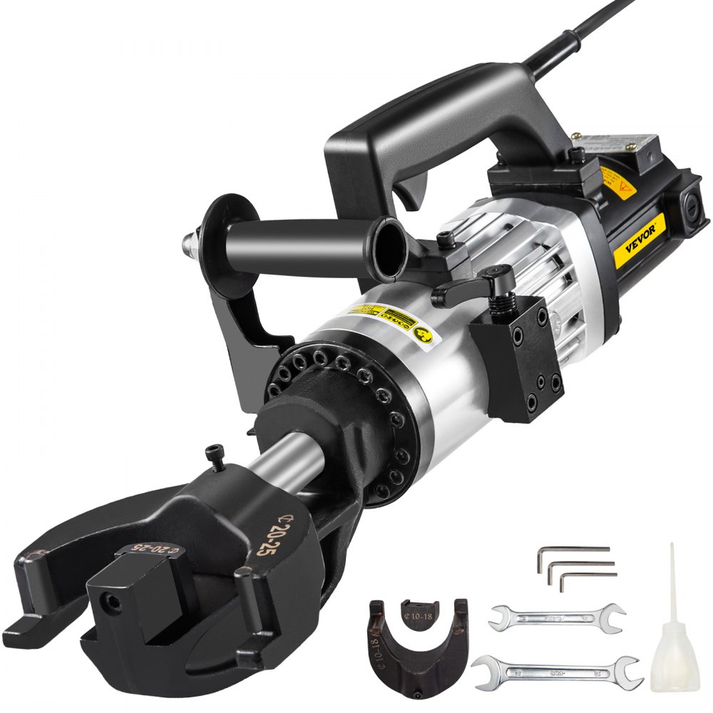VEVOR 1.5 KW Electric Rebar Bender, 1''(25 mm) Hydraulic Electric Hand Held Rebar Bender, within 5 s, 110 V - STGJWQJXDYSD25M11V1