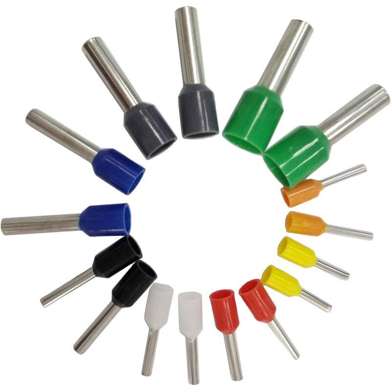 Etokfoks 1 Amp Kit de Terminales de Conector de Prensa de Alambre de Ferretería de Cobre de 120 Voltios - Terminal de Extremo de Pin de Cordón Aislado en Verde - MLPH020LT402