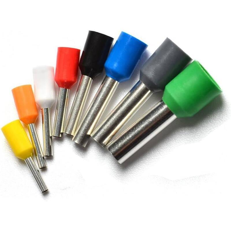 Etokfoks 1 Amp Kit de Terminales de Conector de Prensa de Alambre de Ferretería de Cobre de 120 Voltios - Terminal de Extremo de Pin de Cordón Aislado en Verde - MLPH020LT402
