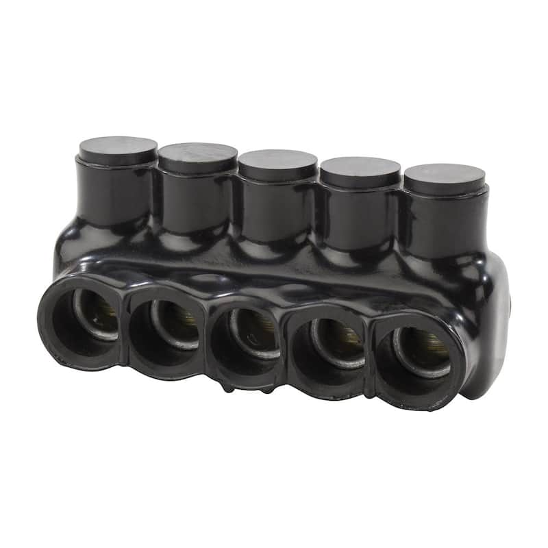 Conector multibolsa aislado de empalme múltiple Polaris 350 MCM - 6 AWG, negro - IPLD350-5B