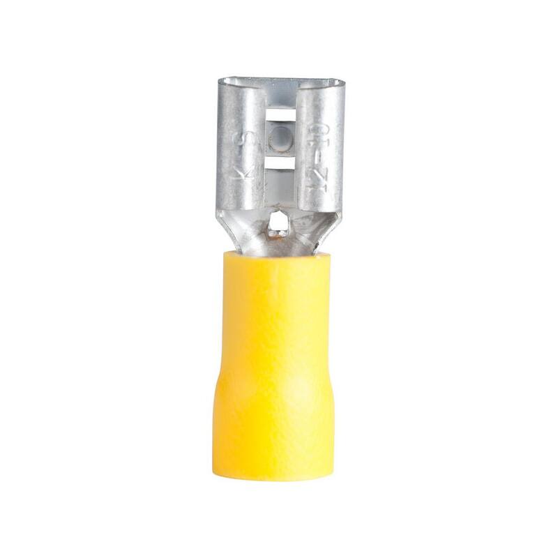 Gardner Bender 12-10 AWG Desconexión Hembra .250 in. Pestaña, Amarilla (Paquete de 10) - 20-145F