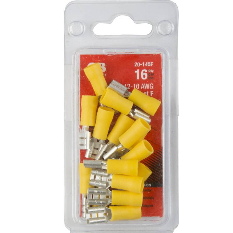 Gardner Bender 12-10 AWG Desconexión Hembra .250 in. Pestaña, Amarilla (Paquete de 10) - 20-145F