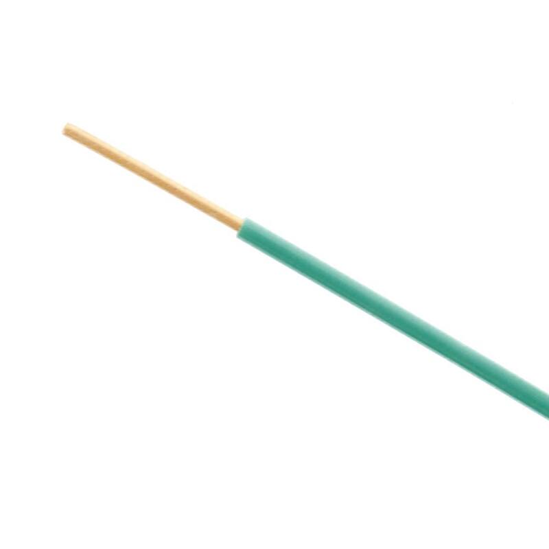 Cable sólido de 12 AWG con 10 pulgadas de pata de cochino con lazo, tornillo de tierra y extremo pelado 500/ caja - 30-3394.