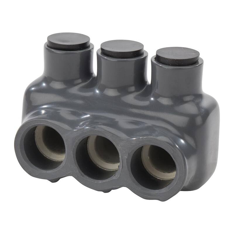 Conector aislado Polaris 3/0-4 AWG y 2/0-2 AWG en bolsa, color gris - IPLG3/0-3B