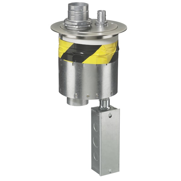 Hubbell Wiring Device-Kellems Furniture Feed 6" Series, Through Floor Fitting with Nickel Plated Cover - S1R6PTFFNKL