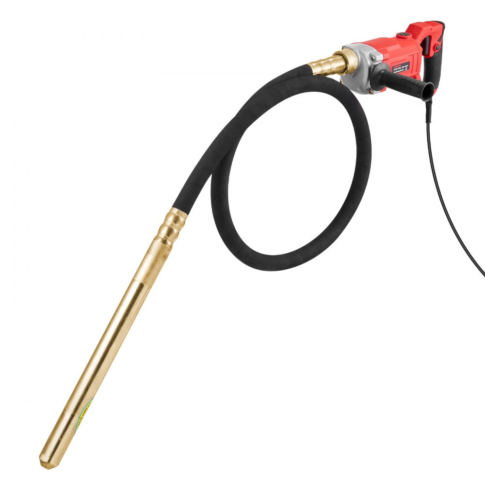 VEVOR Handheld Concrete Vibrator, 950W Electric Vibrator 13000 VPM, Electric Concrete Vibrating Tool With 6.6ft / 2m Shaft Rod, Portable Pencil Cement Vibrator Remove Air Bubble and Mix Concrete - YXH6613000VPMYBBNV1