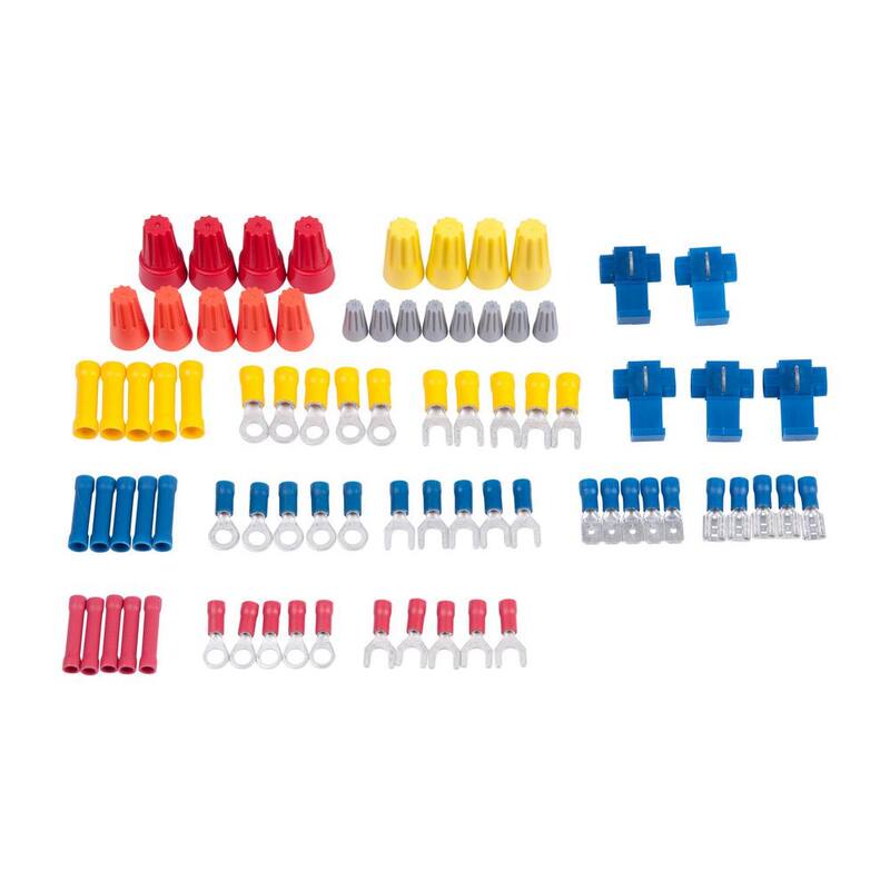 Kit de tarjeta deslizable de Gardner Bender con 80 conectores de alambre surtidos, terminales sin soldadura (paquete de 5) - TK-100.