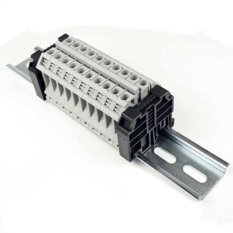 ASI 24-8 AWG, 50 Amp, 300-Volt 10-Gang Ensamblaje de Bloques Terminales con Empalmes, - RAAK6NJ21-10