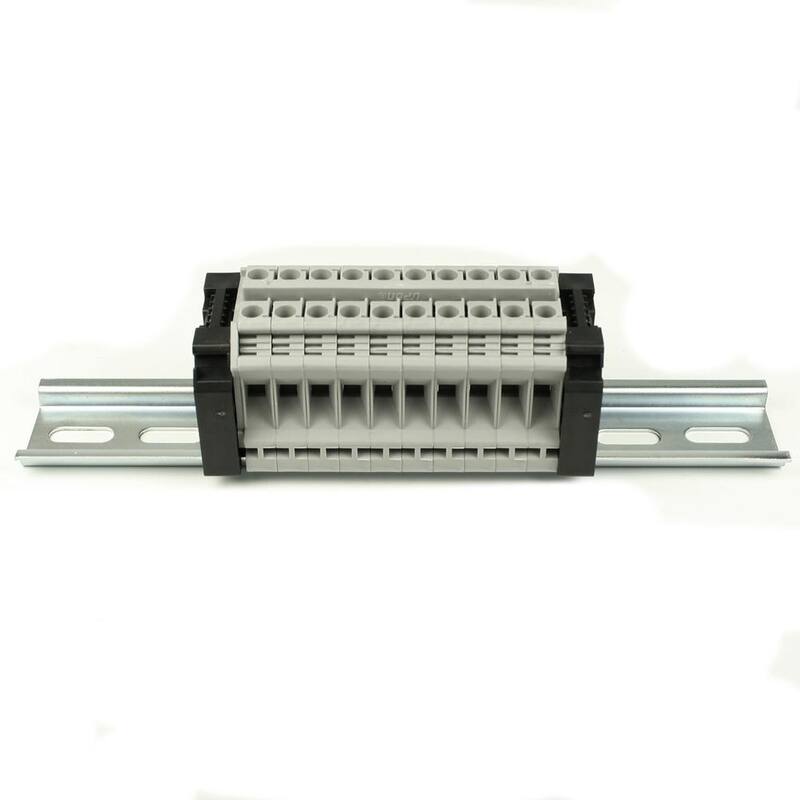 ASI 24-8 AWG, 50 Amp, 300-Volt 10-Gang Ensamblaje de Bloques Terminales con Empalmes, - RAAK6NJ21-10