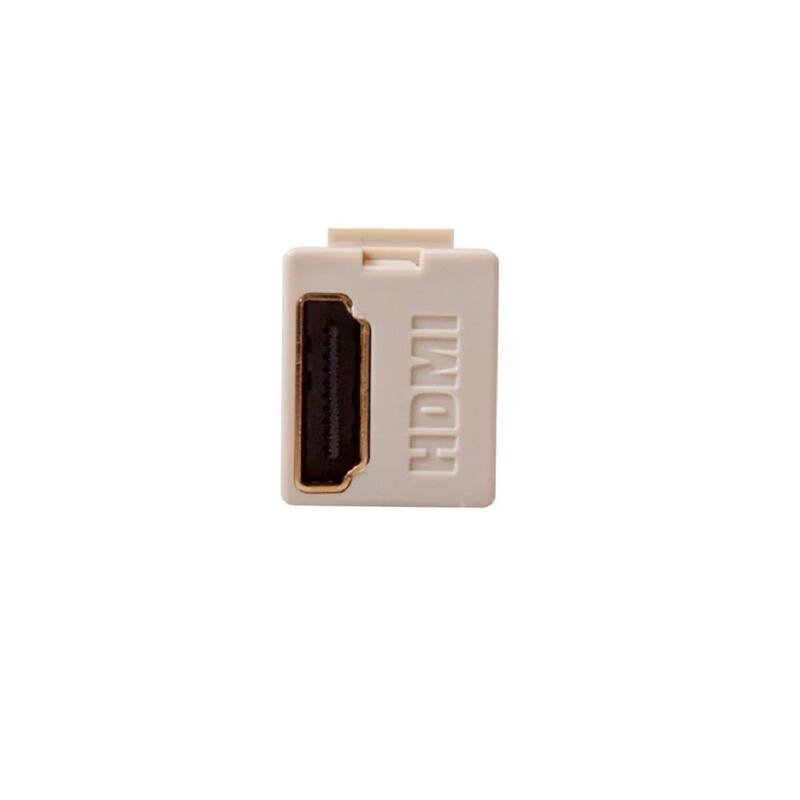Leviton Feed Through, Conector de Cable HDMI QuickPort - Almendra Claro - 40834-T
