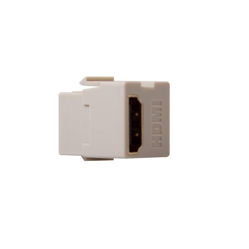 Leviton Feed Through, Conector de Cable HDMI QuickPort - Almendra Claro - 40834-T