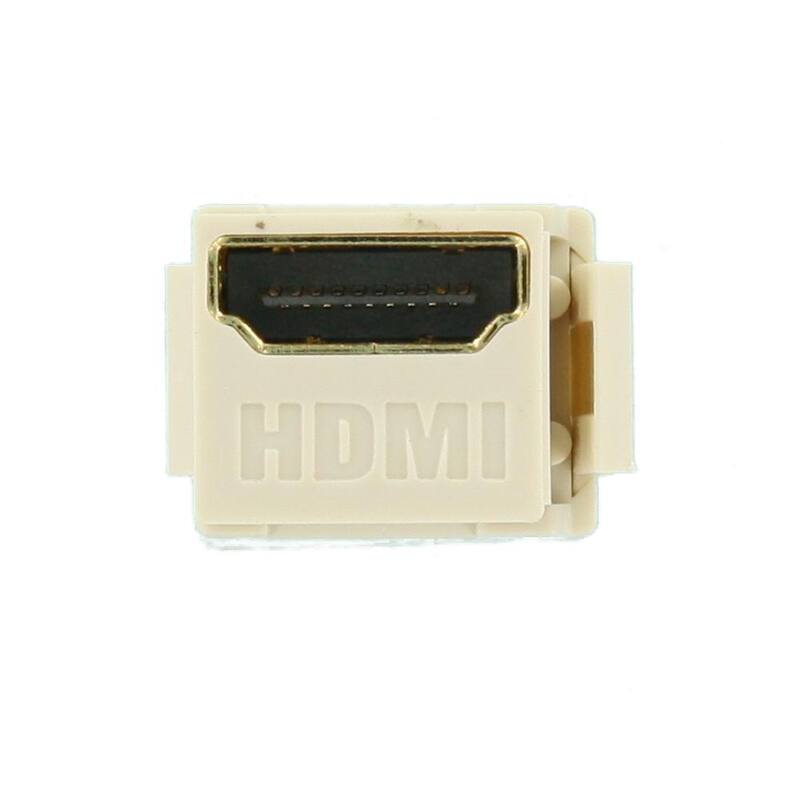 Leviton Feed Through, Conector de Cable HDMI QuickPort - Almendra Claro - 40834-T