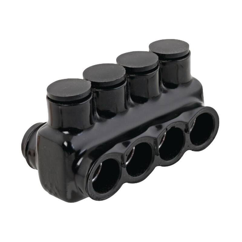 Conector de derivación múltiple aislado, ensacado, Polaris 3/0-6 AWG, negro - IPLD3/0-4B