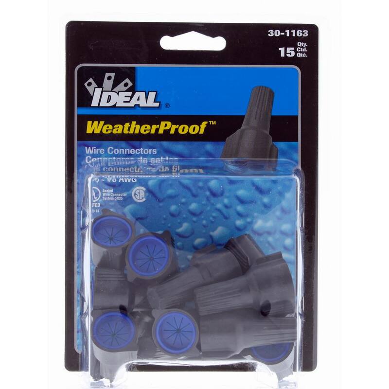 IDEAL Modelo 63, Conector de Cable a Prueba de Clima en Gris-Azul (15 por Tarjeta) - 30-1163