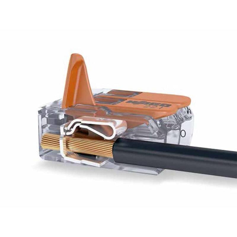Etokfoks 32 Amp 450-Volt Clamp Solid Grounding Plug - Conjunto de conectores de empalme compactos con estuche en color café - MLPH020LT325