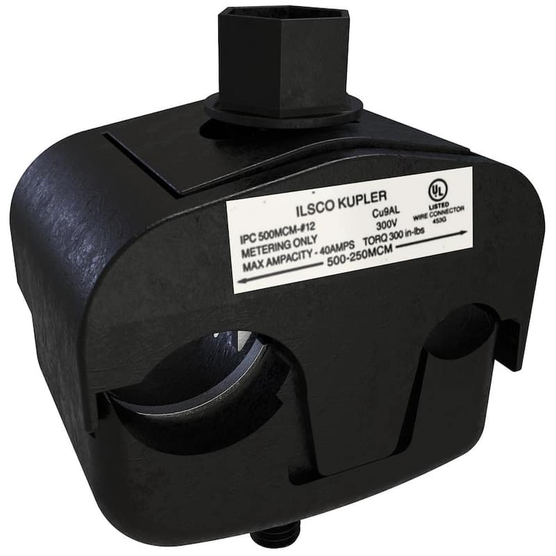 Conector de cobre perforante de aislamiento ILSCO KUP-L-Tap, Rango de conductor principal 500-250 - IPC-500-12-EC