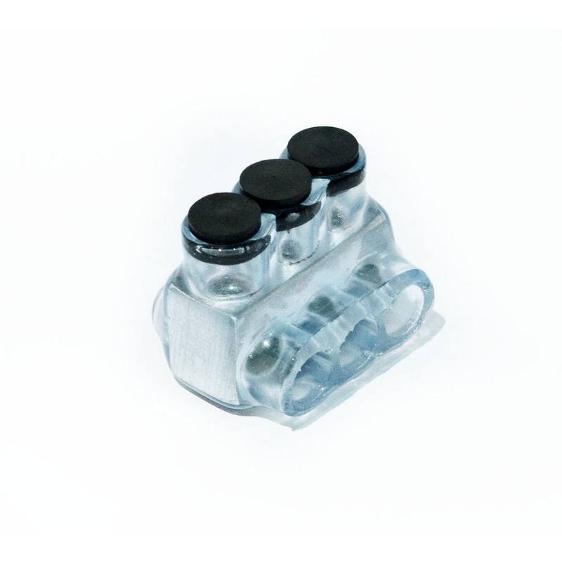 Conector de derivación aislado de 14 AWG Unbranded Vision Tap 4 - Conector de derivación múltiple de 3 puertos con entrada de un solo lado - IPL4-3CB
