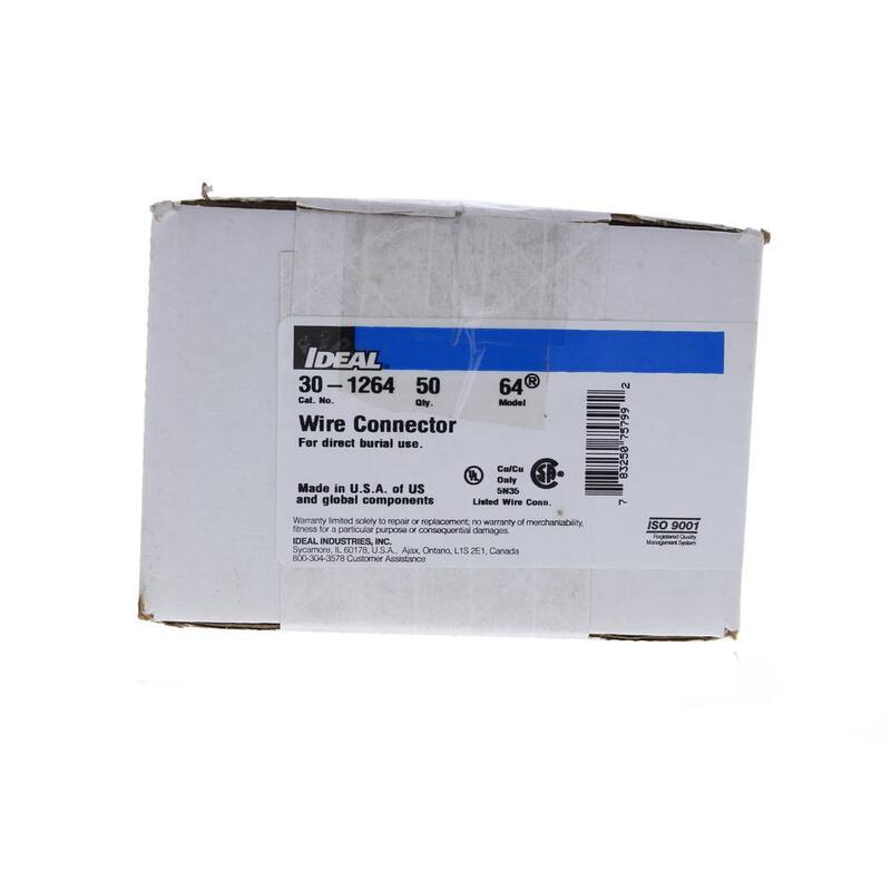Modelo IDEAL 64, Conector de Cables Subterráneos en Gris-Azul (50 por Caja) - 30-1264