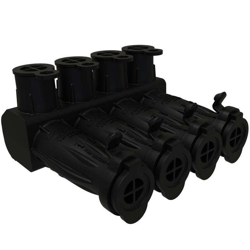 Conector de derivación múltiple aislado ILSCO SafetySub, entierro directo, rango de conductores 350-12, 4 puertos - PED4-350SS-DB-EC