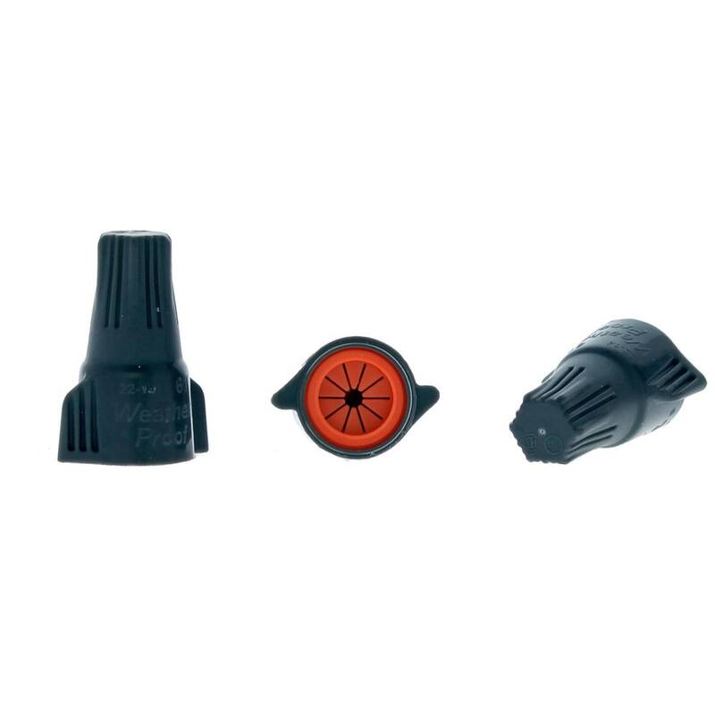IDEAL Modelo 61, Conector de cable WeatherProof en Gris-Naranja (25 por tarjeta) - 30-1161