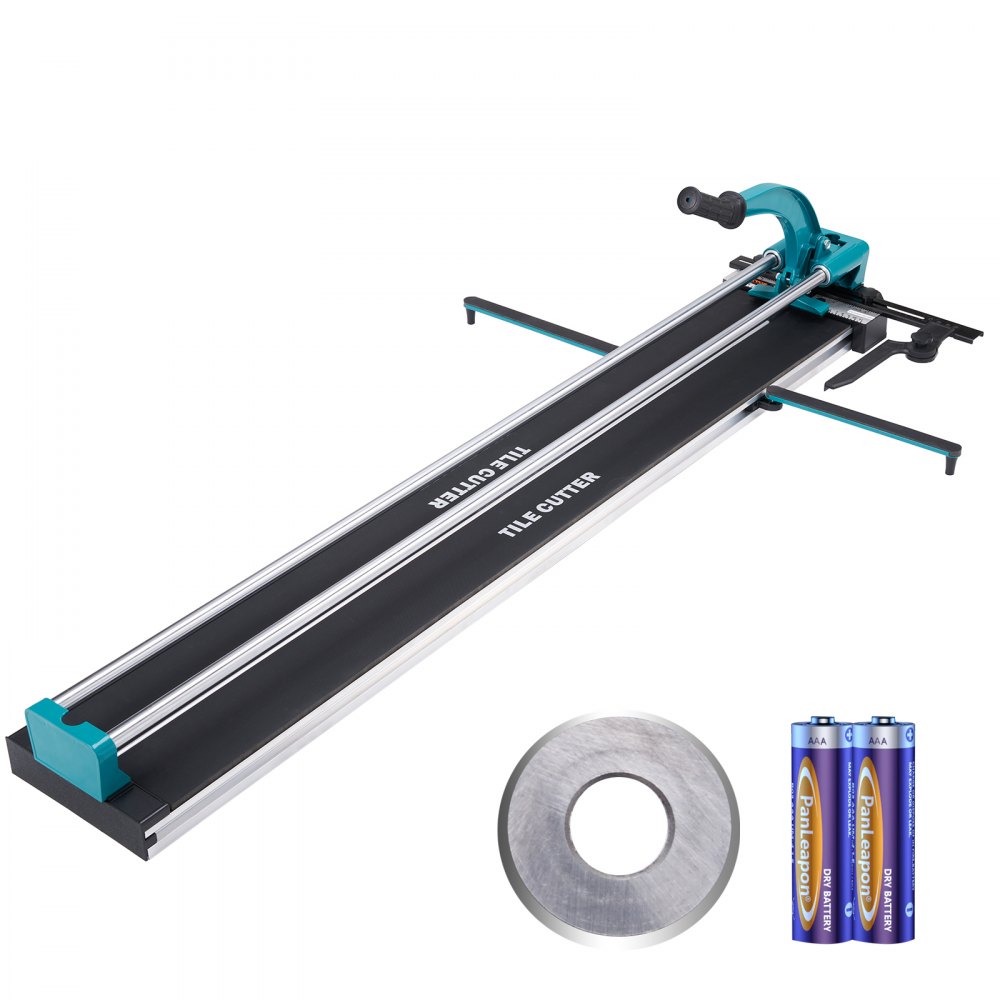 VEVOR Manual Tile Cutter, 48 inch, Porcelain Ceramic Tile Cutter with Tungsten Carbide Cutting Wheel, Infrared Positioning, Anti-Skid Feet, Double Rails for professional installers or beginners - KCZQGJMSDIY1207LOV0