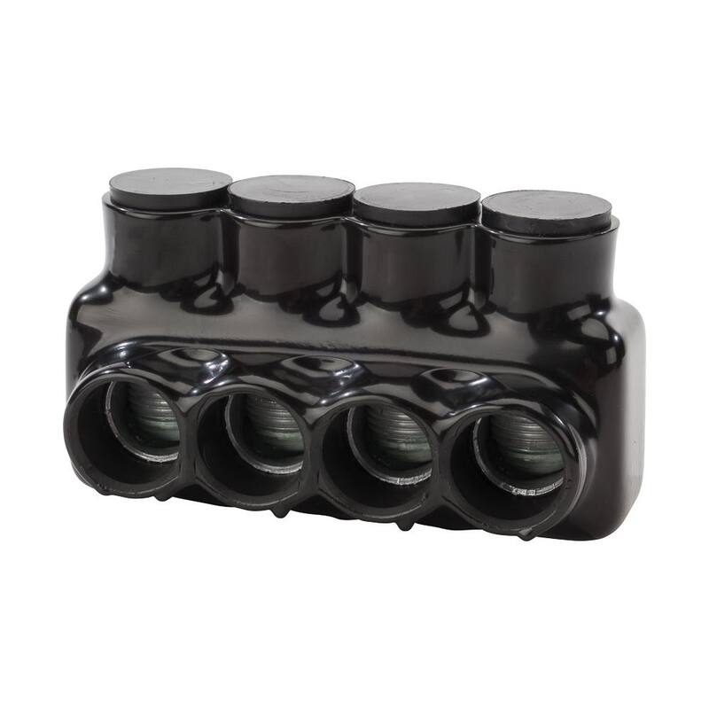 Conector de derivación múltiple aislado en bolsa Polaris 750-250 MCM, negro - IPLD750-4B