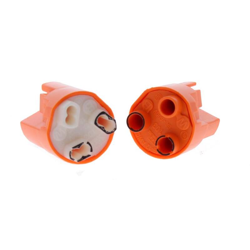 IDEAL Modelo 103X, Desconexión de Luminaria PowerPlug, 3 cables en color naranja (100 por frasco) - 30-353XJ