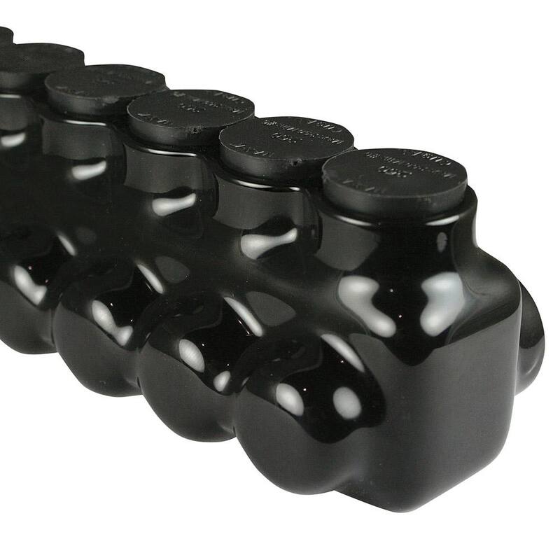 Conector de derivación múltiple de 4 puertos de 6 AWG a 250 MCM, 600 voltios, entrada de un solo lado aislada, color negro - AICS250-4