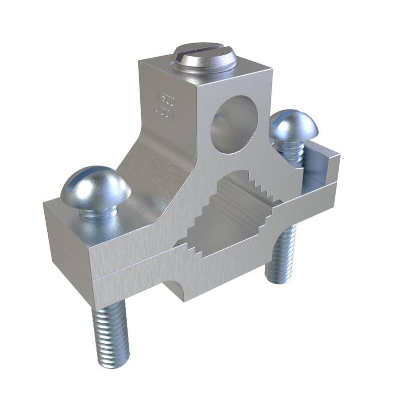 ILSCO Permaground Aluminum Ground Clamp Connector, Rango de Conductores 1/0-14 (Paquete de 4) - AGC-1-EC