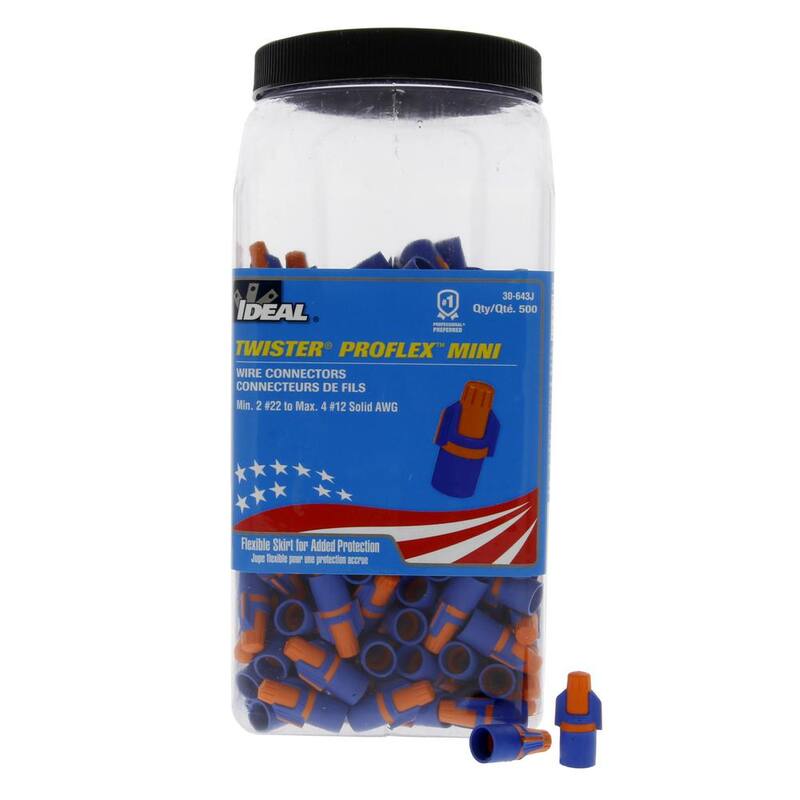 Ideal Twister ProFLEX Mini Conector de alambre 343 O/B, 500/Envase - 30-643J