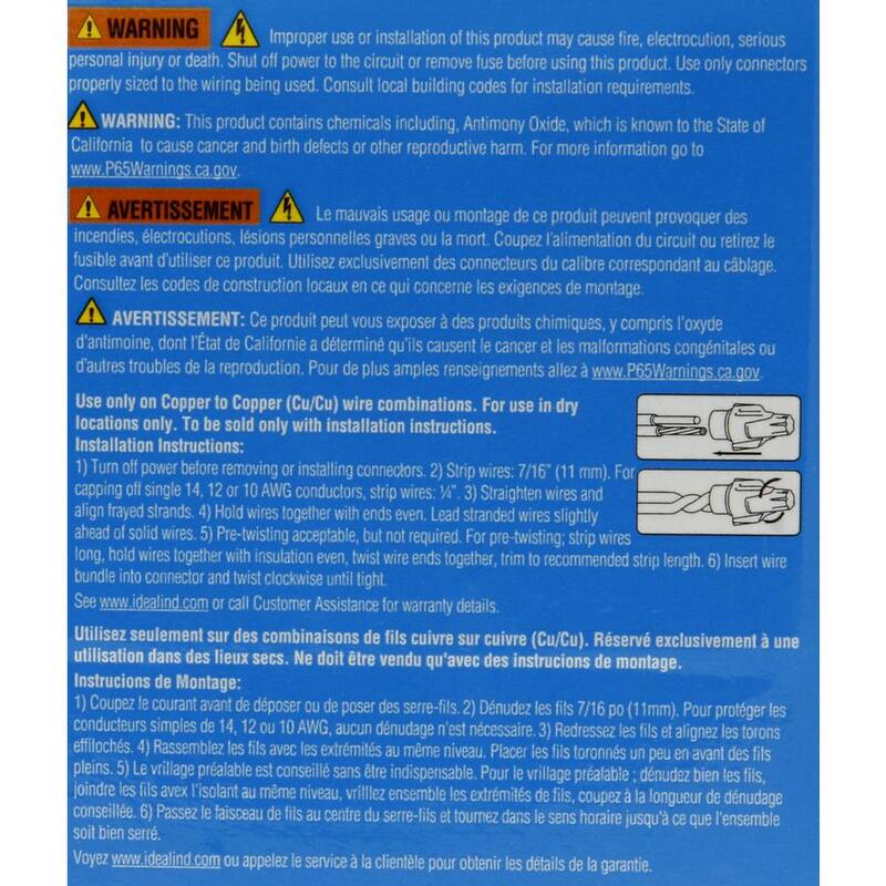 Ideal Twister ProFLEX Mini Conector de alambre 343 O/B, 500/Envase - 30-643J