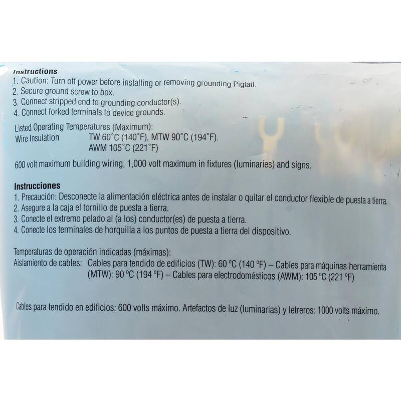 IDEAL 8 in. Cola de cerdo de 3 hilos trenzados en anillo y tornillo en uno, pelado en segundo, tenedor en tercero/cuarto (paquete de 25) - 30-3289