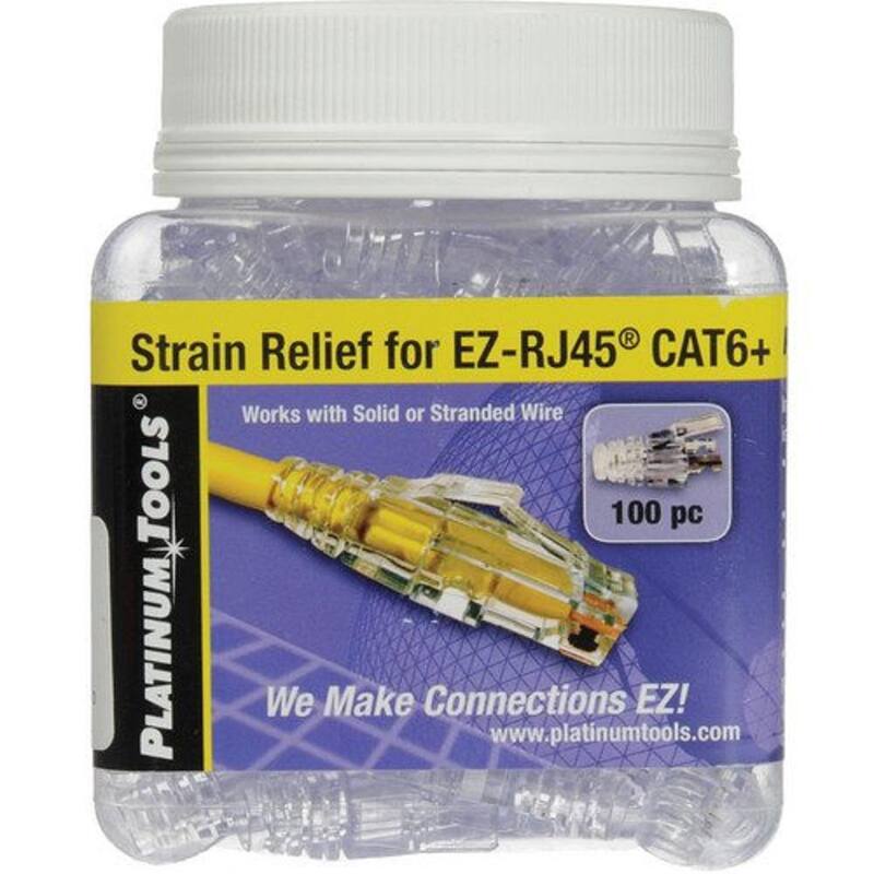 Herramientas Platinum EZ-RJ45 CAT6+ con Alivio de Tensión en Claro (100 por Paquete) - 202036J