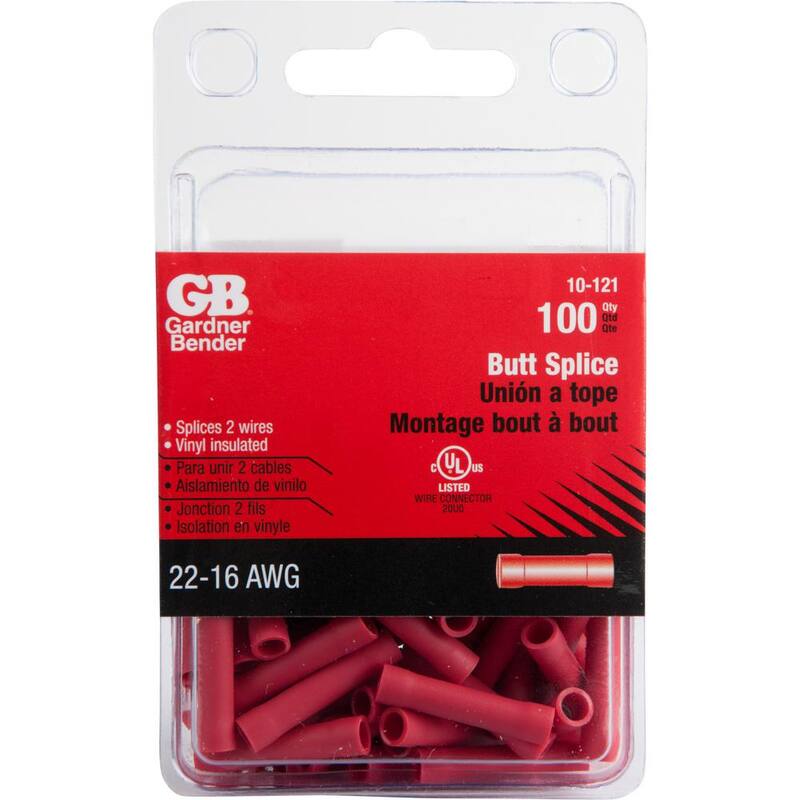 Gardner Bender 22-16 AWG Conector de Derivación Rojo 100 paquetes (Caja de 4) - 10-121N