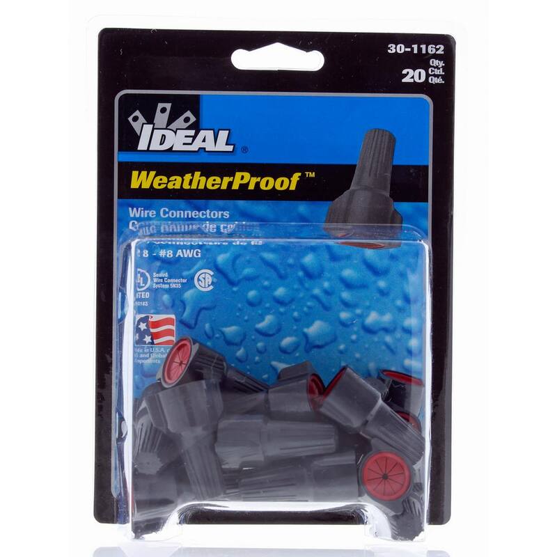 Modelo IDEAL 62, Conector de cables a prueba de intemperie en gris-rojo (20 por tarjeta) - 30-1162