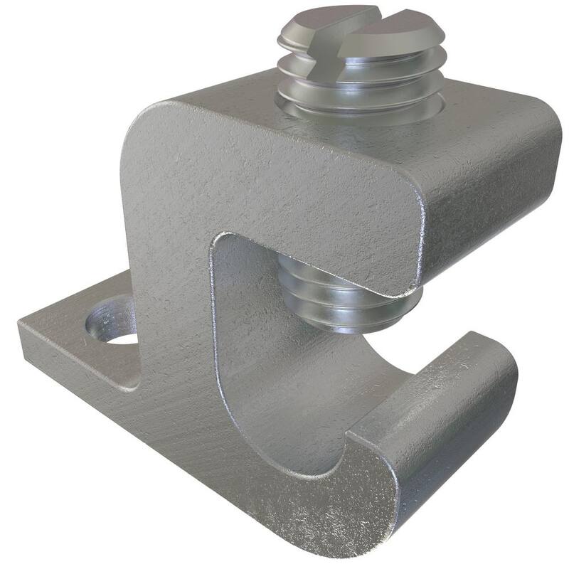 ILSCO Conexión a tierra de aluminio, conector empotrable, con doble clasificación, rango de conductor 4-14, con recubrimiento de estaño (paquete de 4) - GBL-4-EC