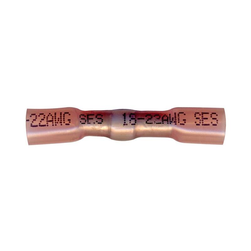 Gardner Bender 22-18 AWG Terminal de Empalme a Tope con Termorretráctil, Rojo 6/Paquete (Caja de 5) - XTM-240