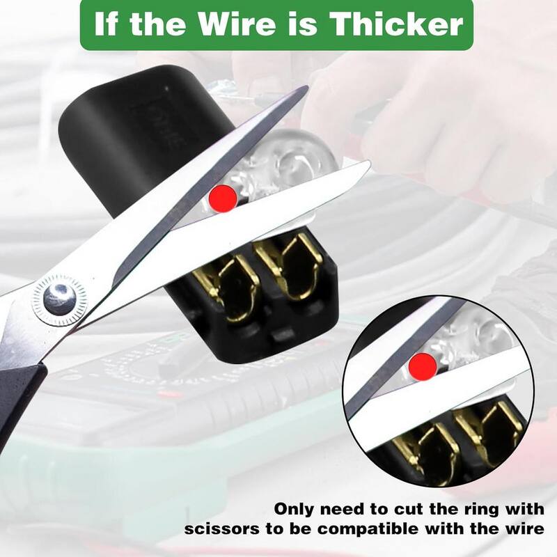 Conector de tira de luz LED de doble alambre Etokfoks con enchufe y bloqueo de 2 pines en color negro (50 piezas) - MLPH020LT473
