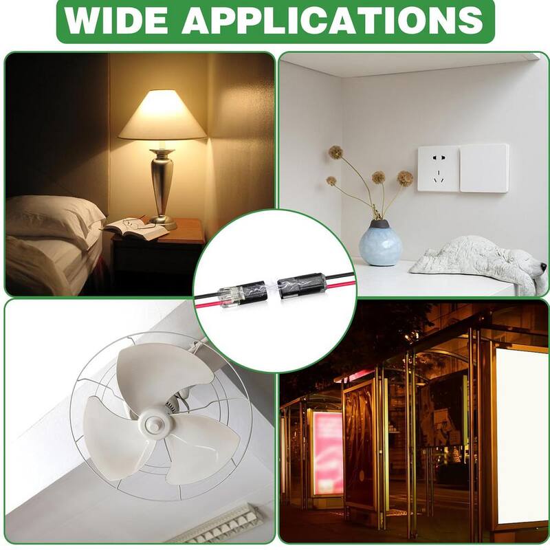 Conector de tira de luz LED de doble alambre Etokfoks con enchufe y bloqueo de 2 pines en color negro (50 piezas) - MLPH020LT473