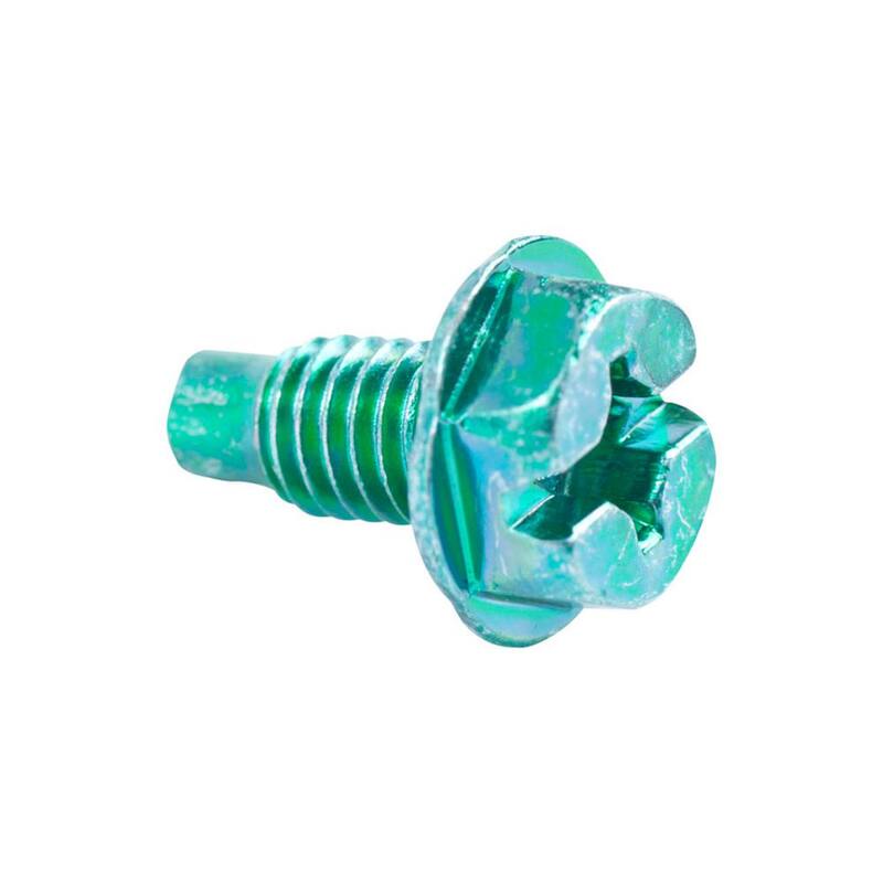 Arandela de conexión a tierra de tornillo de cabeza hexagonal verde de 10-32 pulgadas x 1/2 pulgadas (paquete de 100) Caja de 4 - GGS-1032HCN