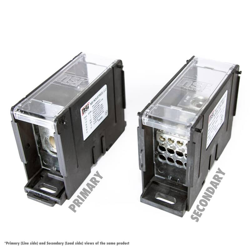 NSi Industries PDB, 1 Polo, Línea 1 x 350 - 6, Carga 12 x 4 - 14 Bloque de Distribución de Energía Mediano - NPDB-112A-350-1