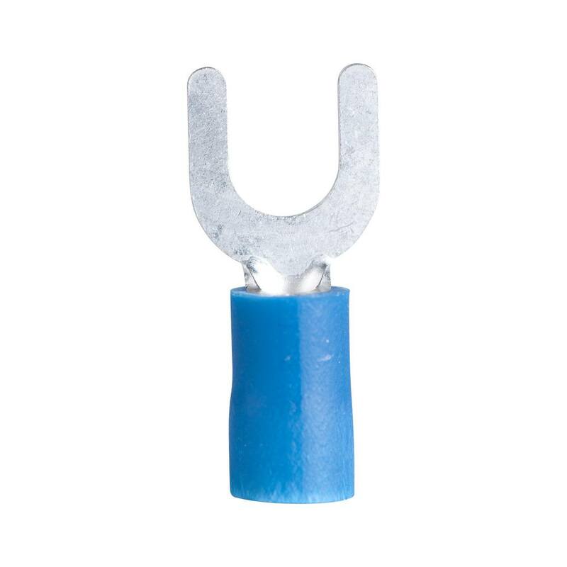 Gardner Bender 16-14 AWG Terminal de espiga Tamaño del perno 8-10 Azul 100-Pack (Caja de 4) - 10-114N